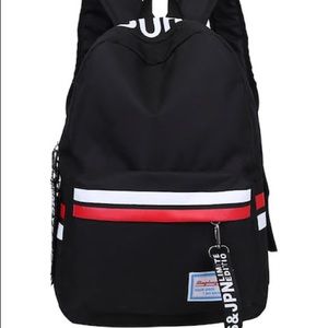 Letter Print Be yourself Backpack Black